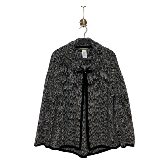 Chiaramente Jackets & Blazers - Chiaramente Italian Wool Blend Poncho Style Sweater Jacket